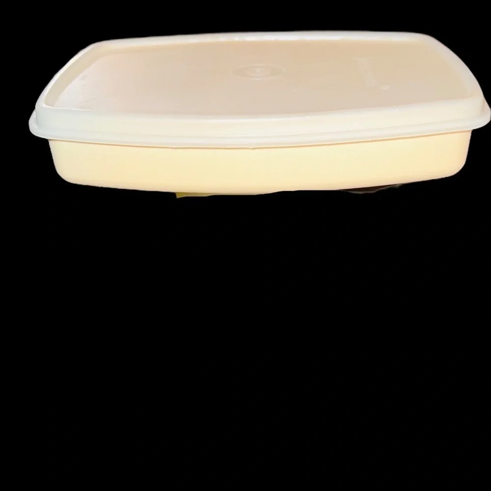 A Single Vintage Tupperware Slim Divided Lunch Container 813-6 With Lid 814-3
